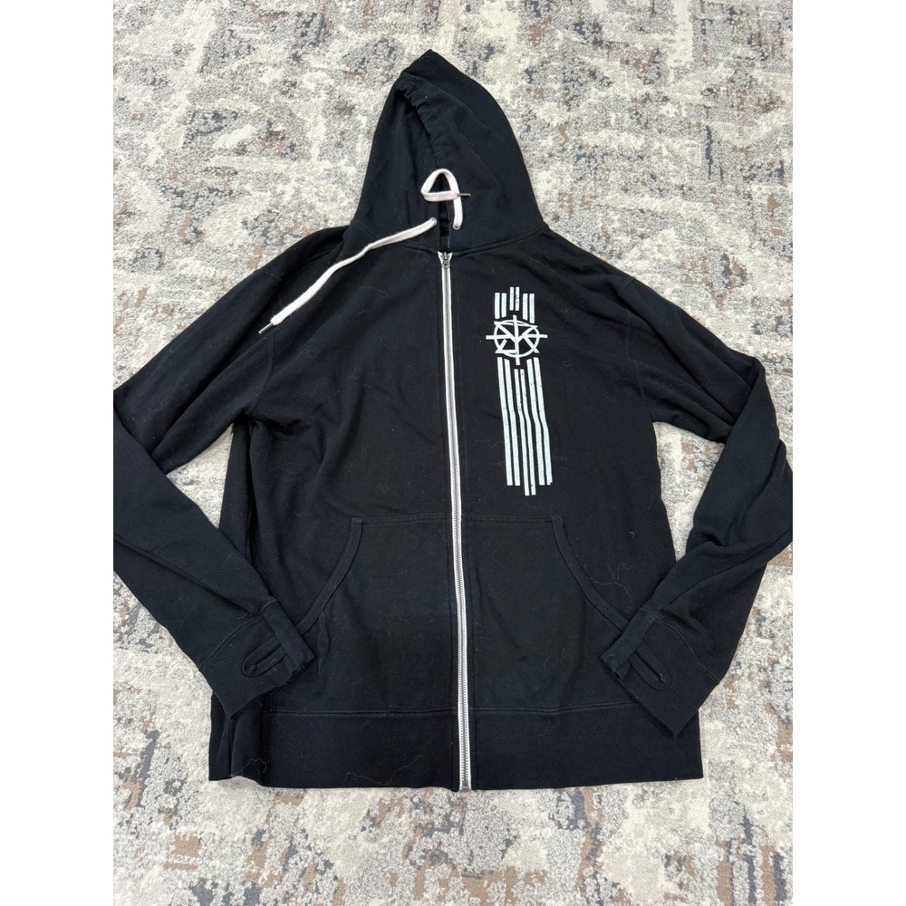WWE Authentic Seth Rollins Redesign Rebuild Reclaim Black Zip Up Hoodie Large